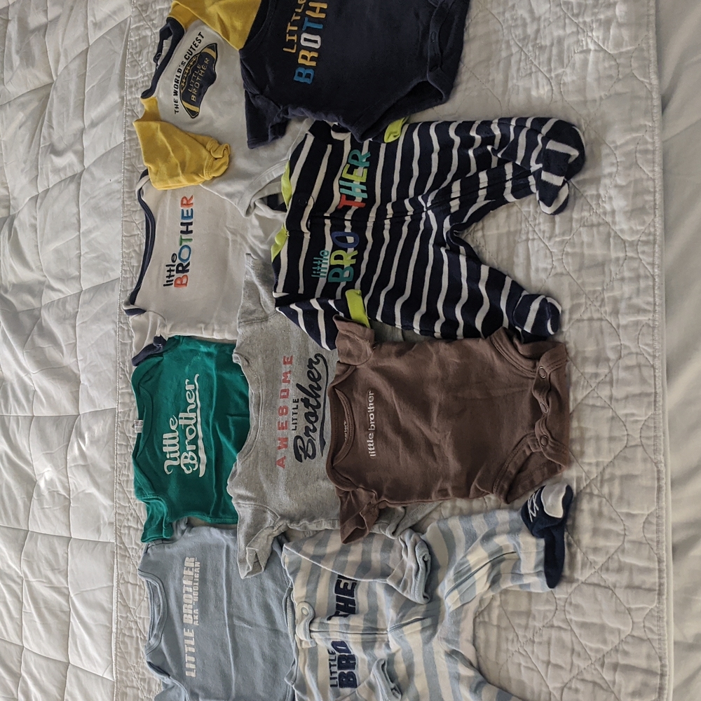 Lot of Baby Brother onsies